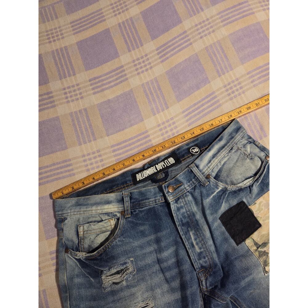 Billionaire Boys Club Prewashed Distressed Patchwork Faded Jeans Men's 37 x 33 - Picture 5 of 15